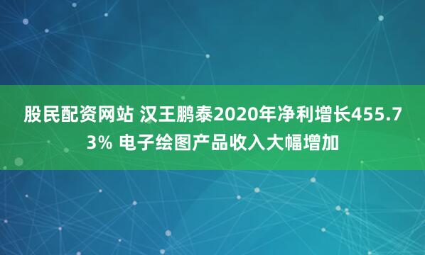 股民配资网站 汉王鹏泰2020年净利增长455.73% 电子绘图产品收入大幅增加