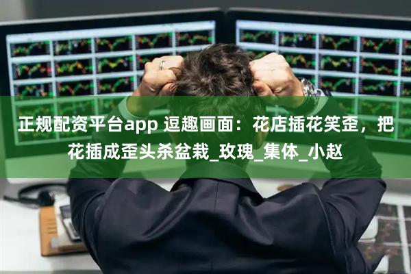 正规配资平台app 逗趣画面：花店插花笑歪，把花插成歪头杀盆栽_玫瑰_集体_小赵